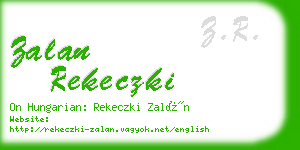 zalan rekeczki business card